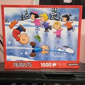 Peanuts Ice Skating Puzzle Box 1,000 Pieces (20 In x 28 In) (51 CM x 71 CM)